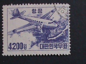 ​KOREA-1952 SC#C8 AIRMAIL -USED VERY OLD STAMP VF  WE SHIP TO WORLD WIDE