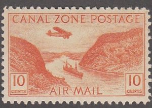 Canal Zone # C9, Galliard Cut, Mint Hinged