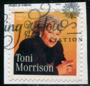 5757 US (63c) Toni Morrison SA, used on paper