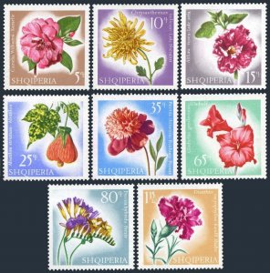 Albania 1017-1024, MNH. Michel 1143-1150. Flowers 1967.