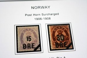 COLOR PRINTED NORWAY 1855-2010 STAMP ALBUM PAGES (183 illustrated pages)