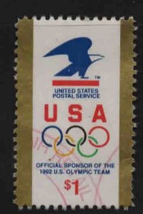 USA Scott 2539  Used $1 Olympic rings stamp