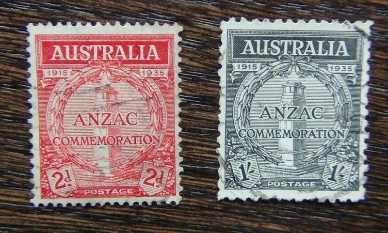 Australia 1935 20th Anniversary of Gallipoli Landing set Used