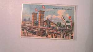 INCREDIBLE GERMANY WWII ERA PORPAGANDA POSTCARD, OKTOBERFEST