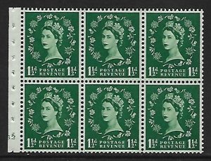 SB59 Wilding booklet pane Tudor cylinder G2 No Dot UNMOUNTED MNT/MNH