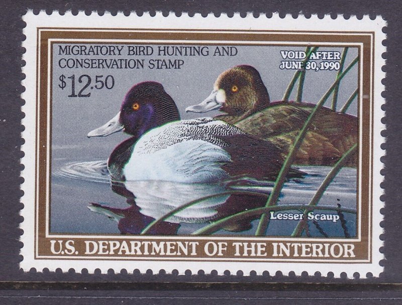 US RW56 MNH 1989 $12.50 Lesser Scaup Duck Hunting Stamp