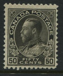 Canada KGV 1912 50 cents black Admiral mint o.g.