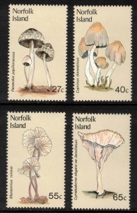 NORFOLK ISLAND 1983 Local Mushrooms; Scott 306-09; MNH