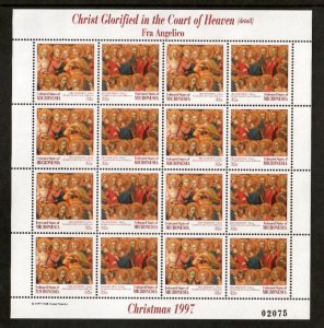 Micronesia 1997 - Christmas Art - Sheet of 16 Stamps - Scott #276a - MNH