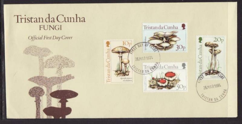 Tristan Da Chuna 352-355 Mushrooms 1984 U/A FDC