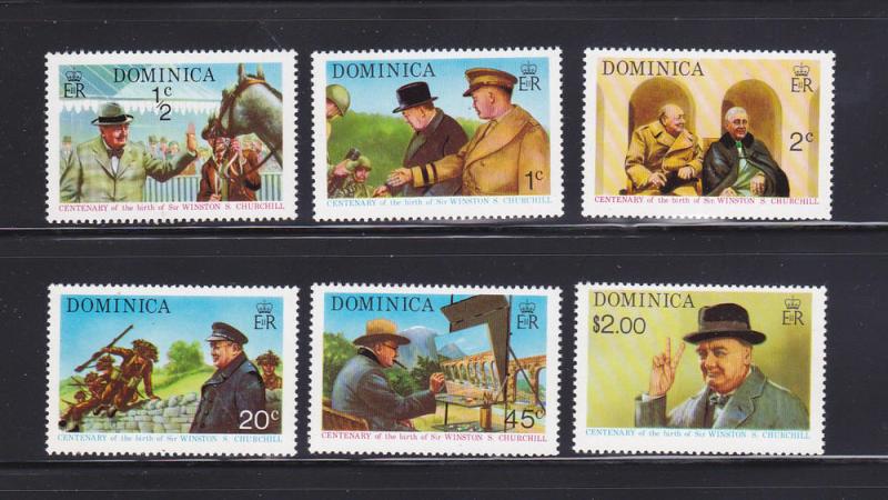 Dominica 405-410 Set MNH Winston Churchill, Statesman