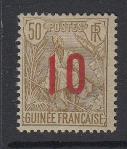 FRENCH GUINEA, Scott 62, MHR