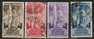 ITALY Scott 306-309 used  1933 set CV$8.50