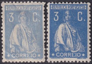Portugal 1920 Sc 264 MH* both shades