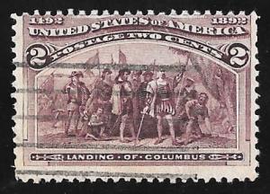 231 2 cent Violet, Columbia Issue Stamp used AVG