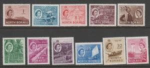 NORTH BORNEO #261-71 MINT LIGHTLY HINGED