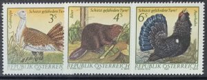 AUSTRIA 1982 ENDANGERED ANIMALS UNMOUNTED MINT SG1942/4