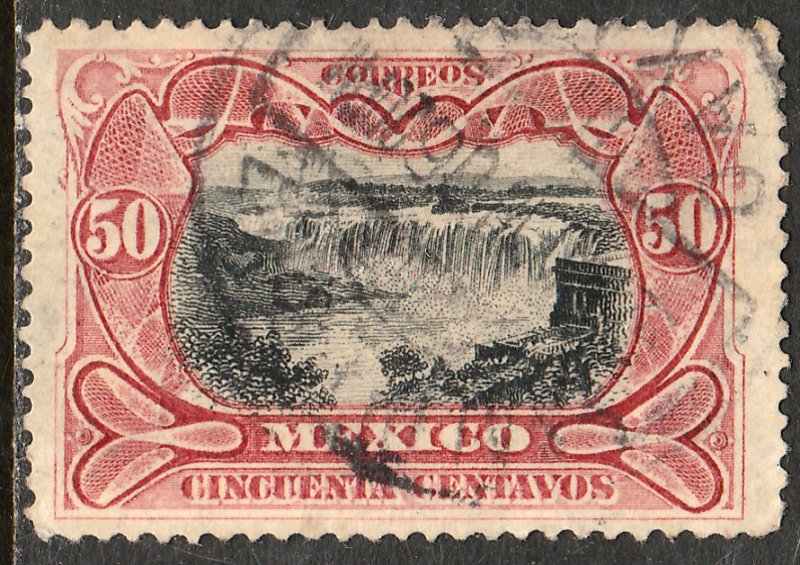 MEXICO 301 50cents JUANACATLAN WATER FALLS. USED. F-VF.  (193)