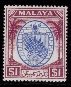 MALAYSIA - Negri Sembilan GVI SG60, $1 blue & purple, M MINT.