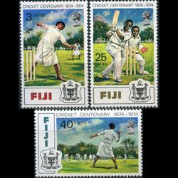 FIJI 1974 - Scott# 344-6 Cricket Cent. Set of 3 NH