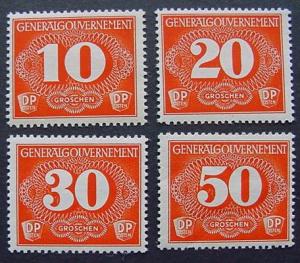 Poland, Scott NL1-NL4, Mint Never Hinged Set