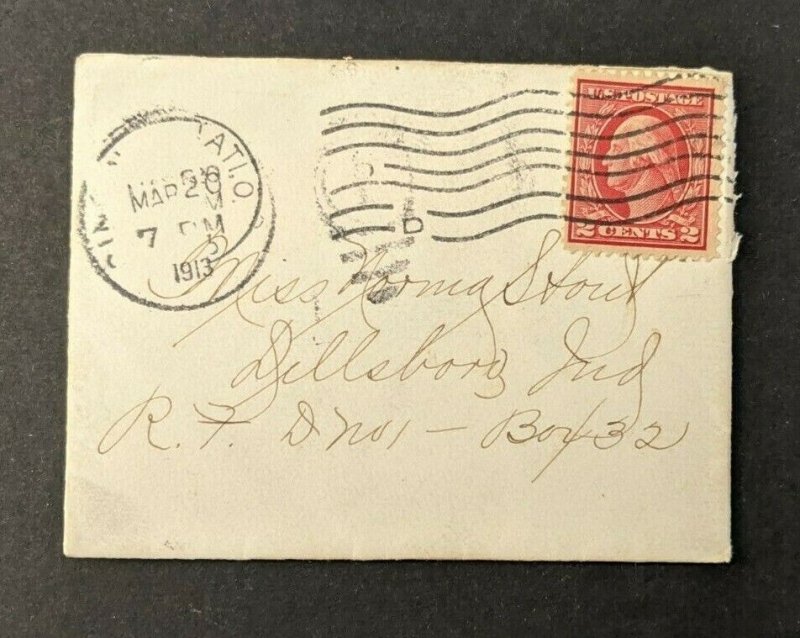 1913 Cincinnati Ohio Cover to Indiana