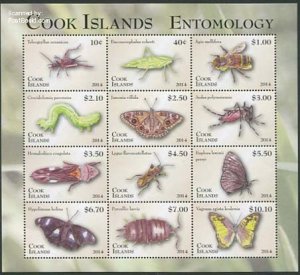 Cook Islands 2014, Definitives, Insects m/s, MNH