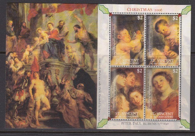 St Vincent 3536 Christmas SS mnh