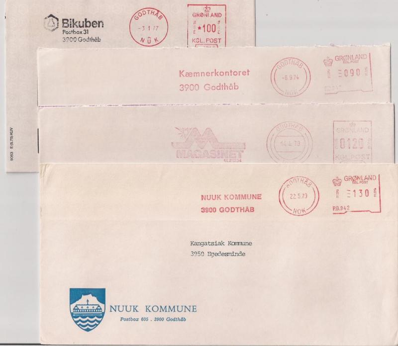 Greenland Collection 9 meter stamp covers inc proof strikes!