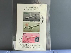 Republic D’Haiti Airport International cancelled stamps sheet  R27053