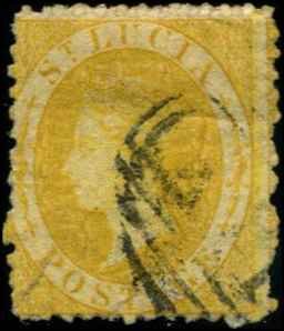 St Lucia SC# 12a VIctoria wmk 1d used P14