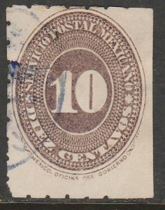 MEXICO 193, 10¢ LARGE NUMERAL, USED. F-VF. (1355)