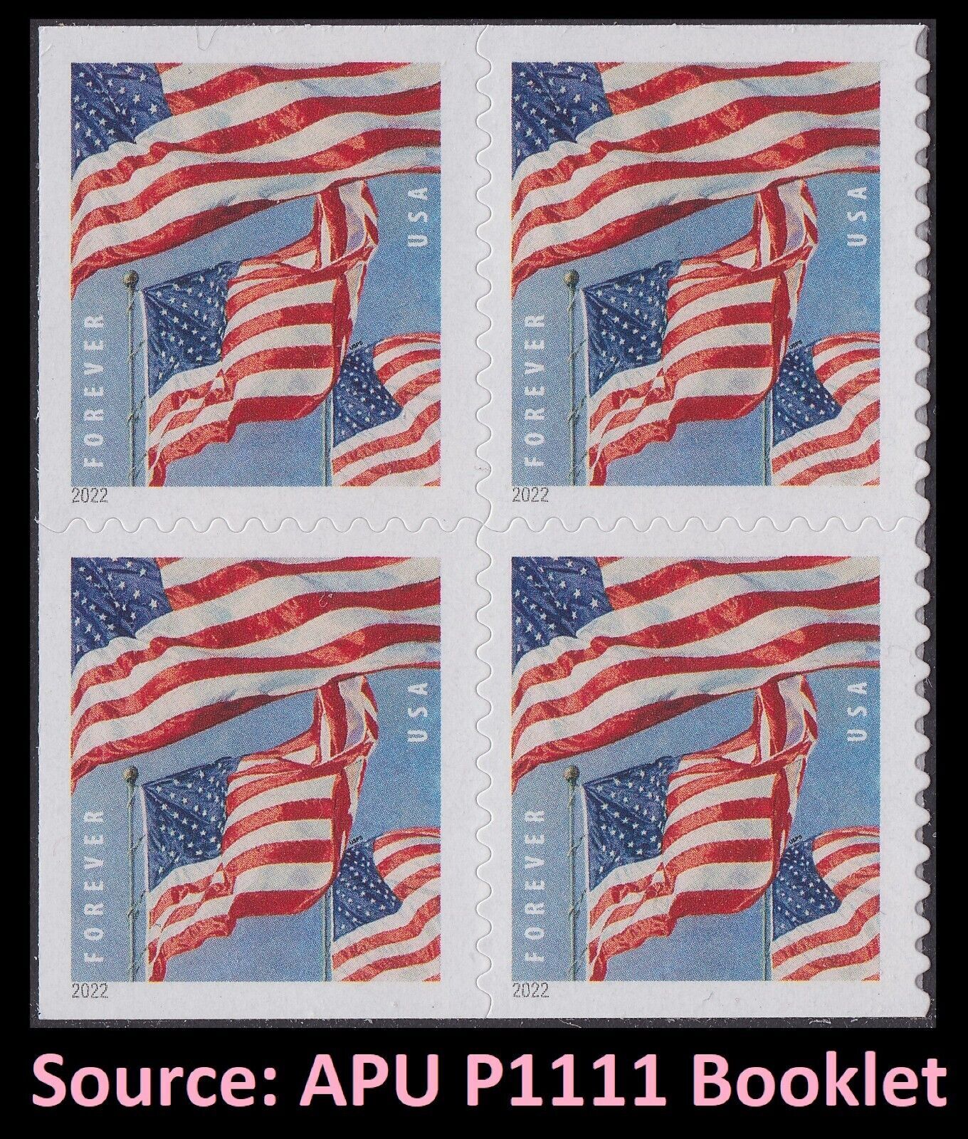 US 5659a Flags forever booklet APU P1111 (20 stamps) MNH 2022