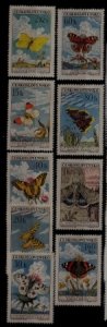 Czechoslovakia 1082-90 MNH Butterflies SCV20.75