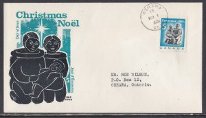 Canada Scott 488 Cole FDC - 1968 Christmas Issue