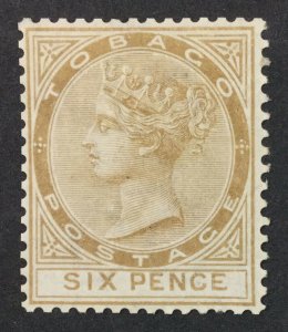 MOMEN: TOBAGO SG #11 1880 CROWN CC MINT OG H £400 LOT #61751