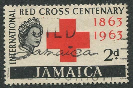 Jamaica -Scott 203- Red Cross Issue -1963 - Used - Single 2p Stamp