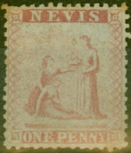 Nevis 1862 1d Dull Lake SG1 Good Mtd Mint