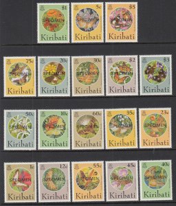 Kiribati 634-651 Flowers Specimens MNH VF