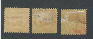 3x Newfoundland Dog 1/2c Mint Stamps; #56x2 F/VF VF #58-VF Guide Value = $54.00