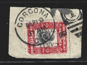 Canal Zone Scott #23 Mint 2c Overprint Reading Down SON Cancel 2021 CV $1.00++