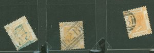 Hong Kong #13/13a/13b Used Multiple