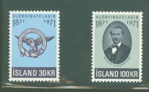 Iceland #433-4 Mint (NH) Single (Complete Set)