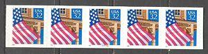 US Sc# 2915A MNH FVF 5Strip PL# 77777A Red 1996 Flag