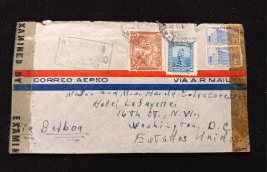 C) 1955, COLOMBIA, AIR MAIL, COVER SENT TO THE UNITED STATES, MULTIPLE STAMPS