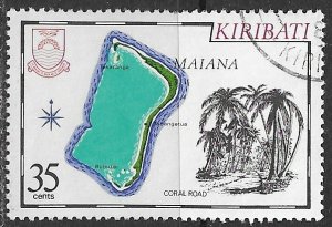 Kiribati ~ Scott # 371 ~ Used ~ Map