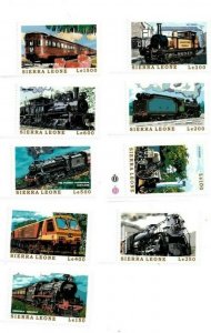 Sierra Leone MNH Set Of 9 Trains