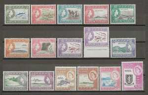 BRITISH VIRGIN ISLANDS 1964/68 SG 178/192 + 185a MNH