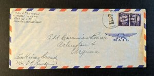 1958 US Navy 12919 FPO Airmail Cover to Old Dominion Bank Arlington VA