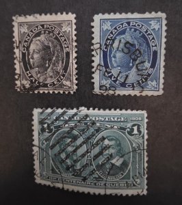 Canada Scott 66 75 97 Used Stamp Lot T20748